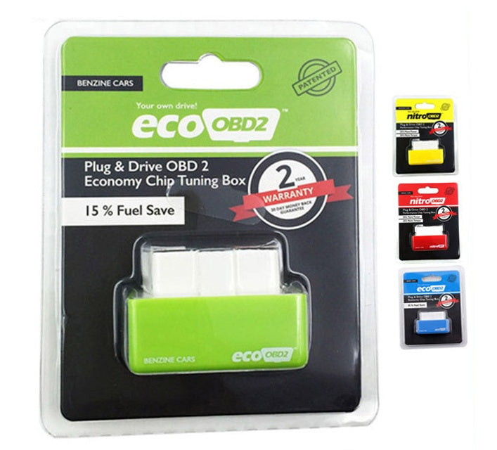 Fuel Save Pro
2 PCS Automobile Power Upgrade Fuel Saving, OBD2 ECOOBD2 Automotive Plug and Driver Single Plate, Automotive Energy Saver Accessories, Universal for Most Cars (Green)