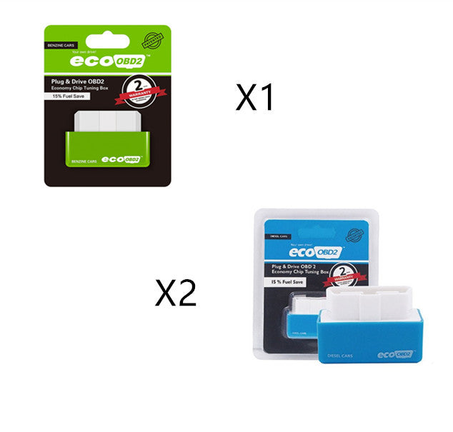 Fuel Save Pro
2 PCS Automobile Power Upgrade Fuel Saving, OBD2 ECOOBD2 Automotive Plug and Driver Single Plate, Automotive Energy Saver Accessories, Universal for Most Cars (Green)