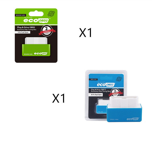 Fuel Save Pro
2 PCS Automobile Power Upgrade Fuel Saving, OBD2 ECOOBD2 Automotive Plug and Driver Single Plate, Automotive Energy Saver Accessories, Universal for Most Cars (Green)