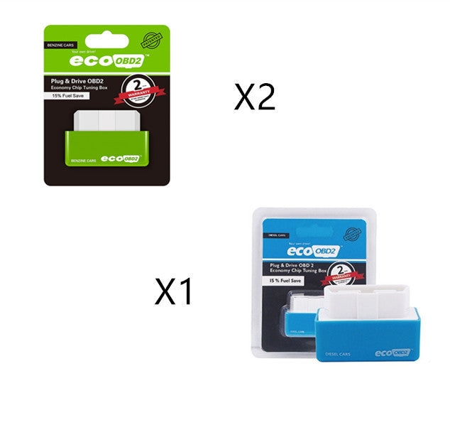 Fuel Save Pro
2 PCS Automobile Power Upgrade Fuel Saving, OBD2 ECOOBD2 Automotive Plug and Driver Single Plate, Automotive Energy Saver Accessories, Universal for Most Cars (Green)